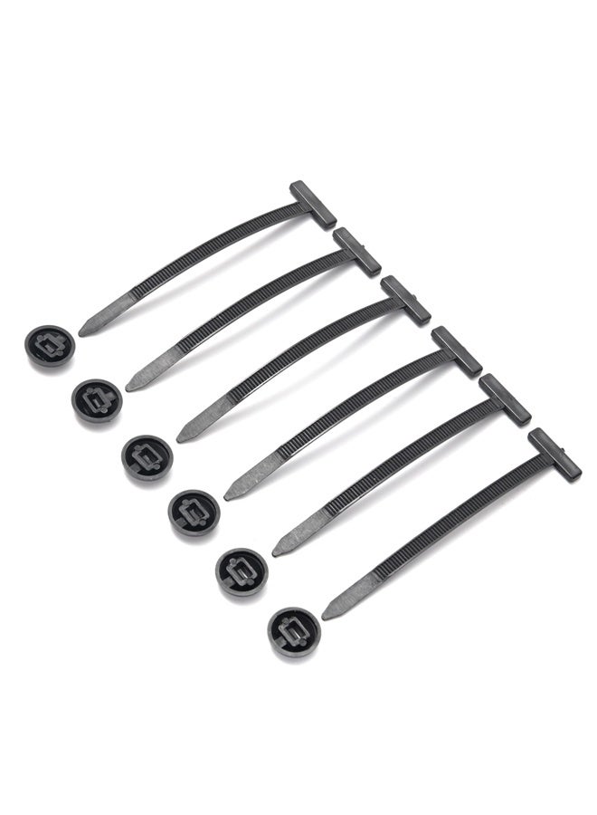 LAWAZIM Automotive Plastic Cable Tie Buckle - 100 Piece - Self-Locking Zip Ties Buckles with Mounting Clips, Black Fasteners for Secure Car Bumper Fender Liner Repair, Wire Bundling & Cable Management - Image 1